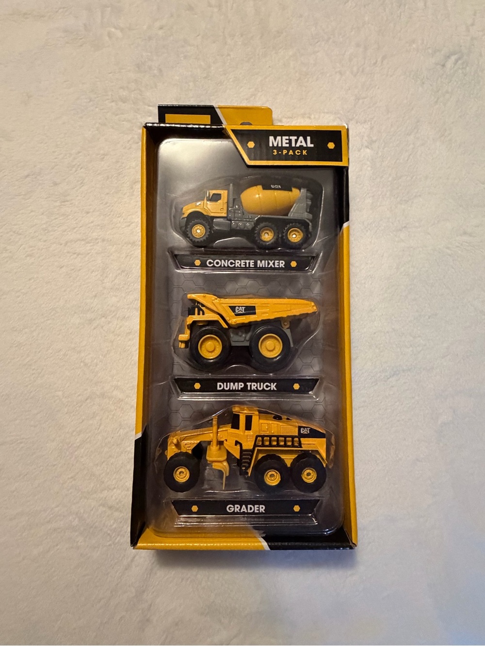 CAT Construction Toy Vehicles Metal 3 Pack Concrete Mixer Dump Truck Grader